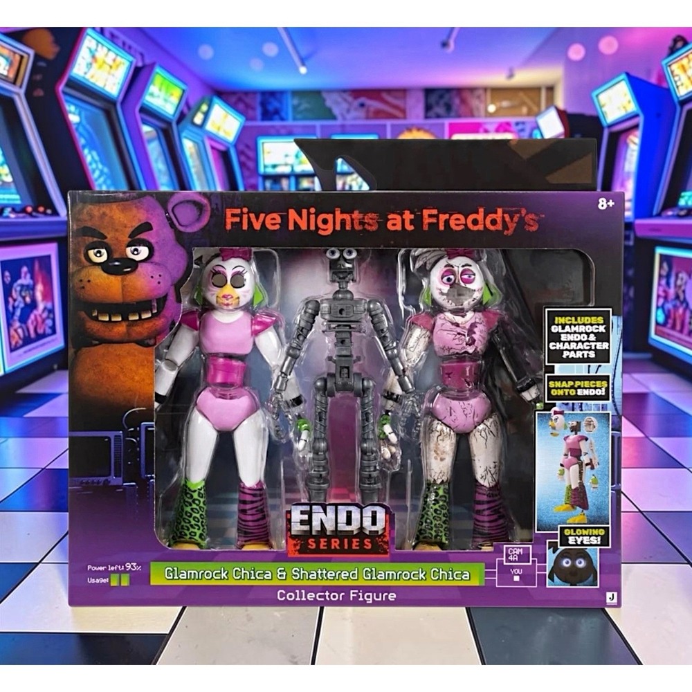 FNAF Jazwares Endo Series Glamrock Chica & Shattered Glamrock Chica